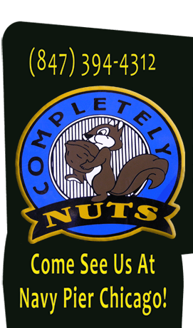 Completely Nuts Inc, Navy Pier Nuts, 847-394-4312, Cinnamon Sugar Roasted Nuts, German Bavarian Style Cinnamon Roasted Mixed Nuts, Cinnamon Sugar Roasted Almonds, Pecans, Peanuts & Cashews,